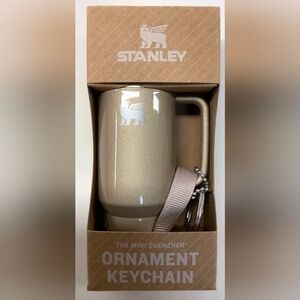 Stanley Tumbler Key Chain Ornament Beige Champagne New Sealed Box